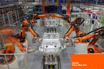 Kuka-Roboter in der Assembly-Line